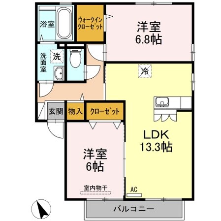 阿波富田駅 徒歩41分 2階の物件間取画像